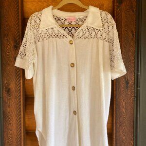 Vintage White Beach Cover-Up